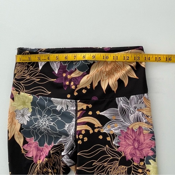 RUNNING BARE Leggings Size 6-8 Multicolor 
Ab-Waisted Tights 7/8 Legging Gusset - Picture 3 of 7